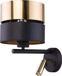 Nástěnné svítidlo HILTON černá, zlatá E27 60W, LED 2579 TK Lighting