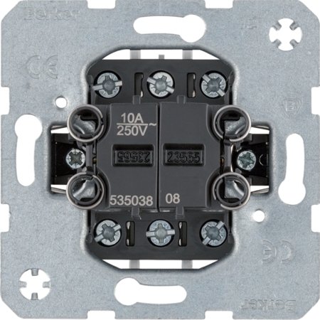 Adaptér 2-tlačítkový  s kontaktem,  mechanizmus Berker 53503808