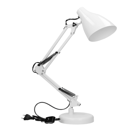 Bílá kreslící stolní lampa DIAN E27