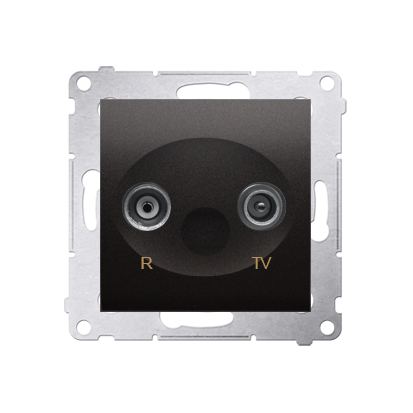 Kontakt Simon 54 Premium Antracit Anténní zásuvka R-TV zakončovací do zásuvek průchozích (modul), DAZ.01/48