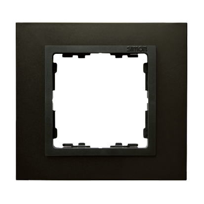 Rámeček 1x grafitový kov / rámeček středový grafit Kontakt Simon 82817-38