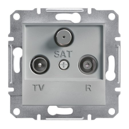 Zásuvka R-TV-SAT koncová (1dB) bez rámečku, hliník Schneider Electric Asfora EPH3500161