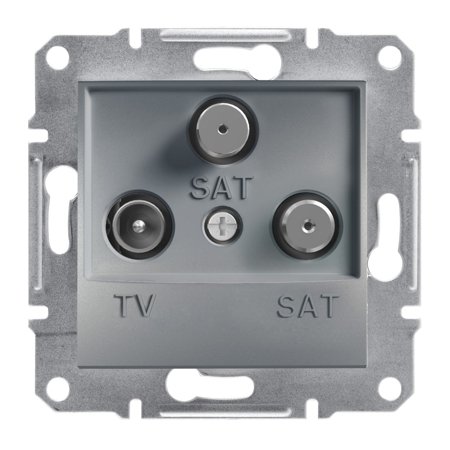 Zásuvka TV-SAT-SAT koncová (1dB) bez rámečku, ocel Schneider Electric Asfora EPH3600162