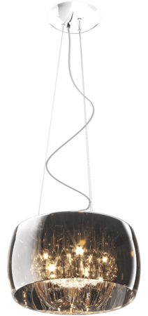 Závěsná lampa stříbrná průhledná 40cm Zuma Line Crystal Pendant P0076-05L-F4FZ